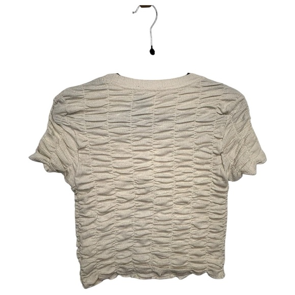 House of Harlow 1960 NWT Cream Ruched Babydoll Boho Fairy Romantic Top, sz S - Picture 4 of 7